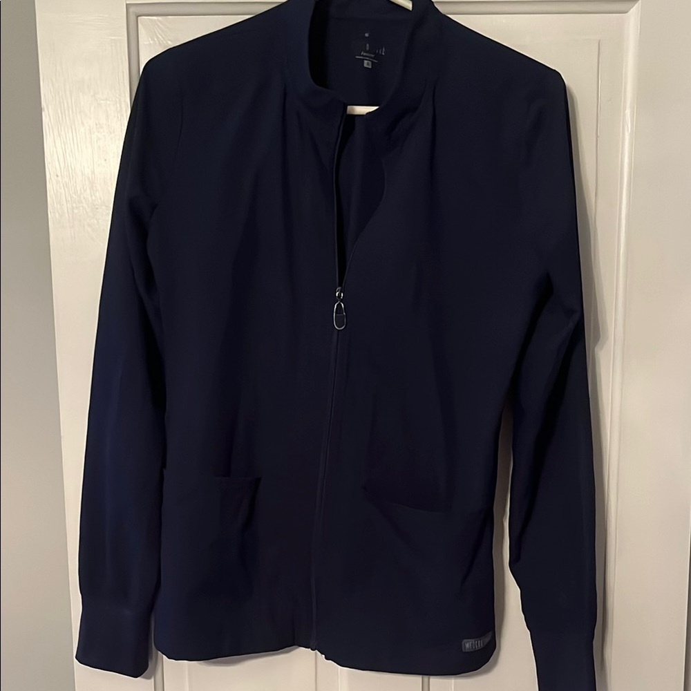 Navy Blue Zip-Up Jacket